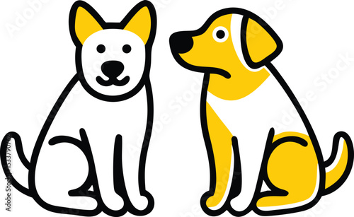 Shiba Silhouette Japanese Dog Breed, Pet Animal, Canine Outline, Flat Vector Illustration
