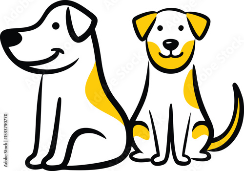 Shiba Silhouette Japanese Dog Breed, Pet Animal, Canine Outline, Flat Vector Illustration

