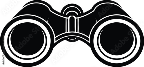 binocular icon vector illustration on white background 