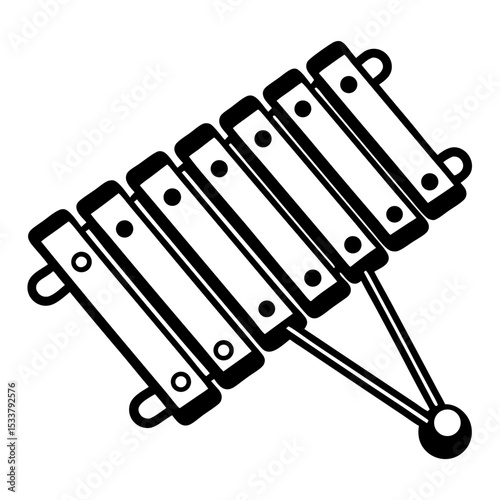 vector illustration of an xylophone