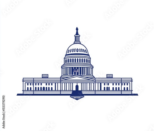 Outline of the US Capitol Building