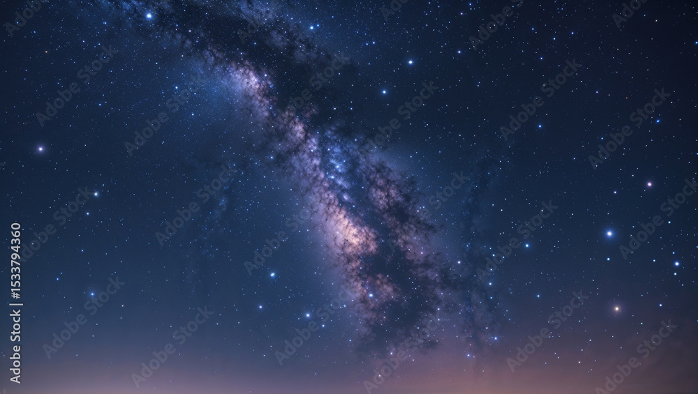 Fototapeta premium Stunning milky way galaxy showcasing a breathtaking night sky celestial phenomenon with stars