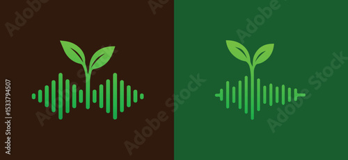 Eco Friendly Soundwave Logo design