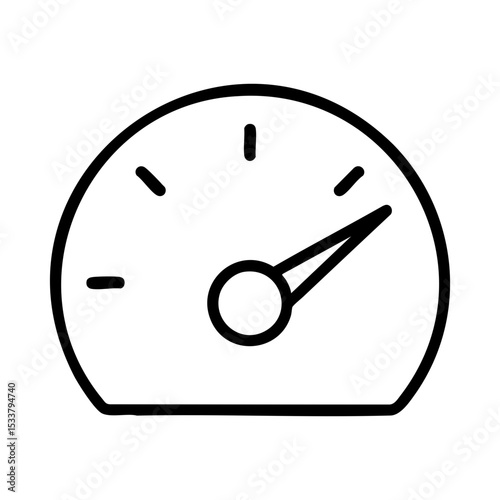 Speedometer gauge icon indicating high performance speed