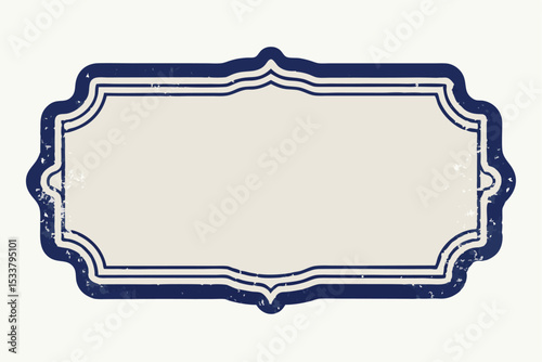 Elegant vintage frame with distressed effect for use in design and decoration projects