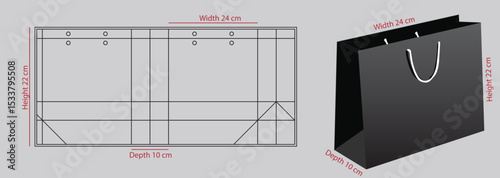 Packaging Bag Deicut & Dieline