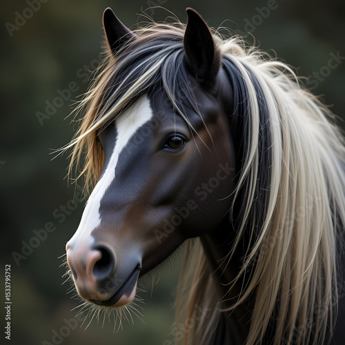 Gypsy Vanner Horse filly shows attitude photo