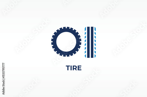 TIRE vector, icon or logo sign isolated symbol illustration
