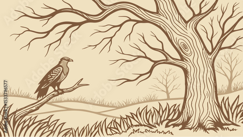 Seamless Rustic Wood Texture Background in Vector Format
