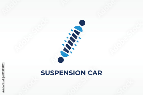 SUSPENSION CAR vector, icon or logo sign isolated symbol illustration