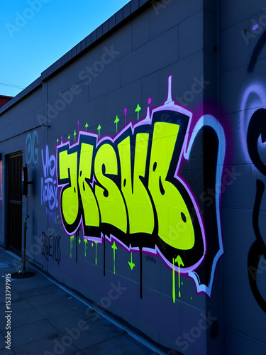 Bright graffiti on the wall