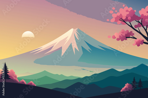vector illustration of japanese pagoda