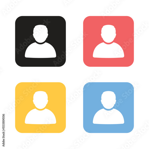 Vector Men User Profile Icon Set