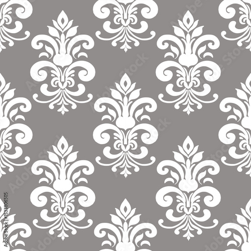 Floral Damask Seamless Vectors, And Illustrations 