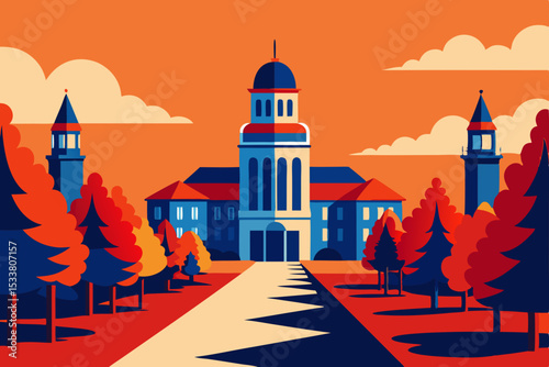 vector illustration of church