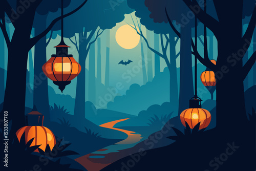 halloween background with pumpkin
