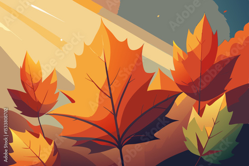 autumn leaves vector background