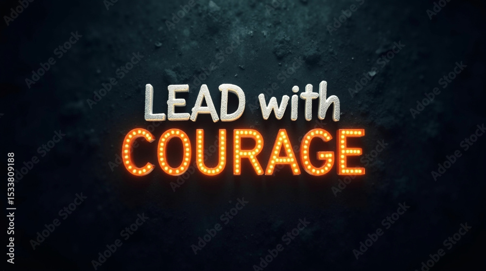 “Lead with Courage” Inspirational Leadership Quote “Lead with Courage” Inspirational Leadership Quote