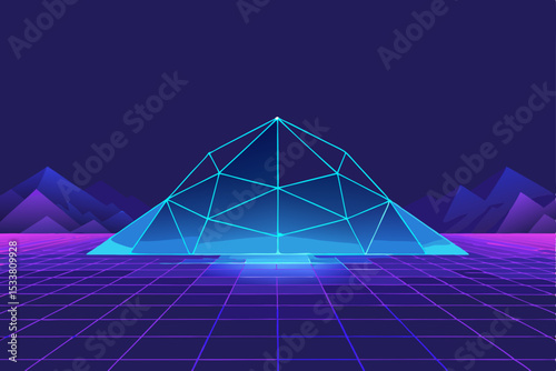 abstract background with pyramids