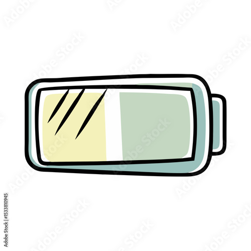 Battery illustration for energy and power management with copy space