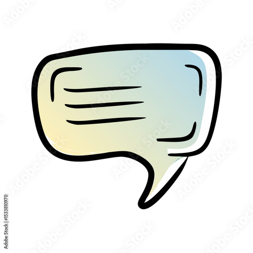 Speech bubble illustration for communication and dialogue with copy space