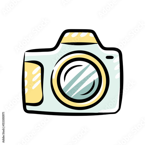 Camera illustration for photography and capturing moments with copy space