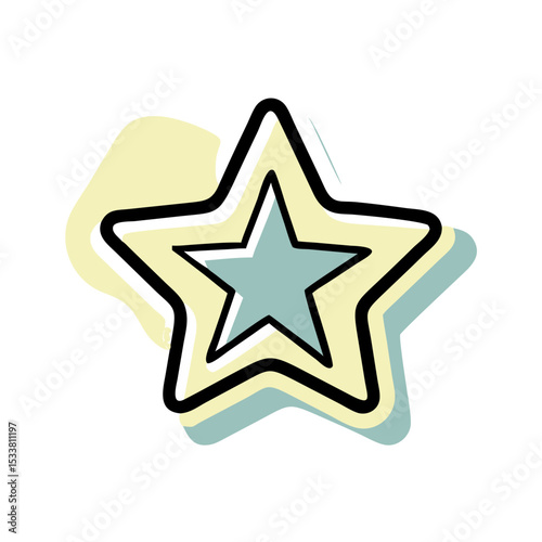 Star illustration for awards and excellence with copy space