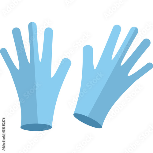 rubber gloves for surgery vector flat illustration