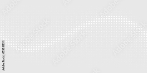Dot white gray wave light technology texture background. Abstract big data digital concept.