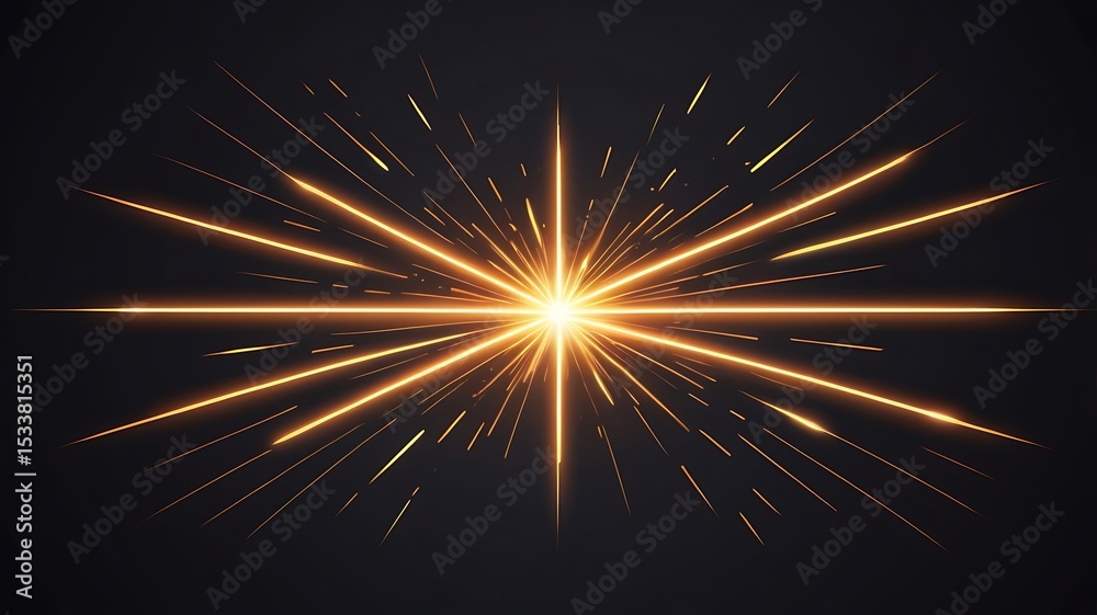 Fototapeta premium Glowing light line effect in black background