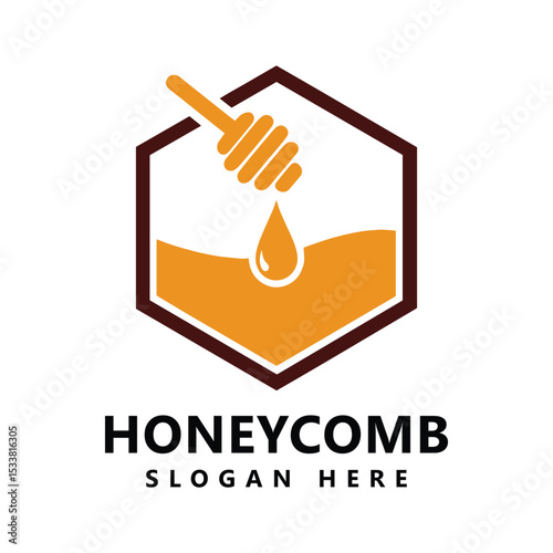 Honeycomb illustration logo vector template