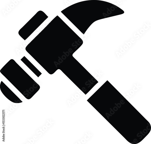 Hammer icon, hammer tool used for construction or repair vector
