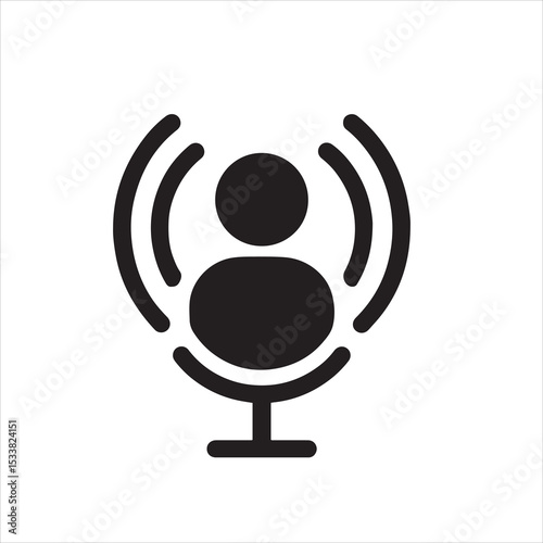 podcast Icon design with white background 