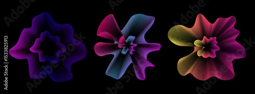 A set of multicolored neon sound waves. Sound lines, radial spectrum, sound equalizers. Colorful equalizer background. Circular geometric wavy frame. Vector radial spectrum.