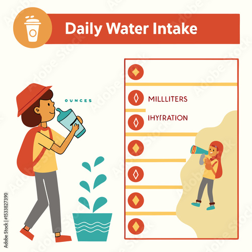 Infographic: Daily water intake
