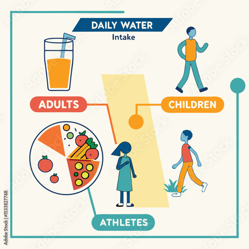 Infographic: Daily water intake