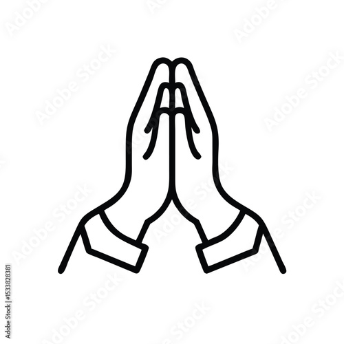 Praying hands icon faith hope religion spirituality worship prayer gesture supplication devotion belief gratitude