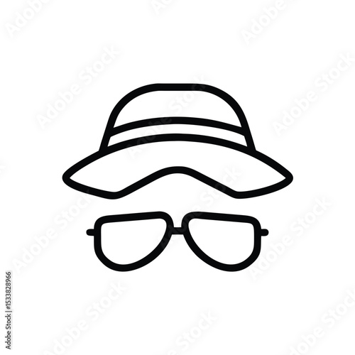 Summer essentials sun hat sunglasses travel vacation holiday beach