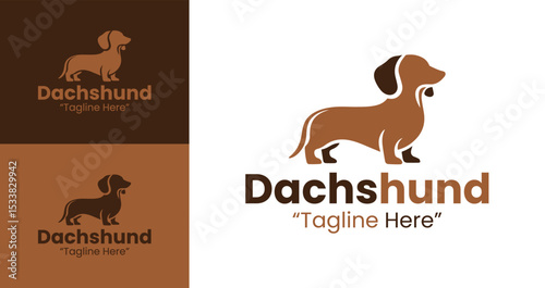 Professional Dachshund Dog Logo with Simple and Modern Design for Business Identity