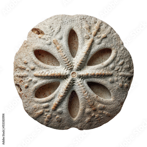 Sand Dollar: Intricate Pattern of a Sea Biscuit Fossil