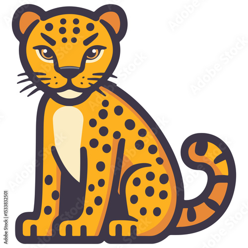 leopard, animal, vector, transparent background, creature, panthera pardus, icon, cute, mammal, zoo, safari, wild, cheetah, predator, isolated, wildlife, nature, feline, carnivore