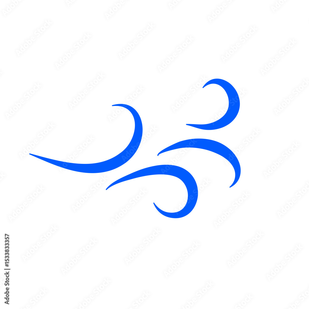 Naklejka premium Blue Wind Line