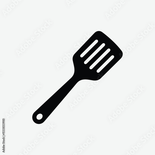  Download a high-quality black spatula vector silhouette on a clean white background, perfect for kitchen-themed designs, icons, prints, and digital projects.