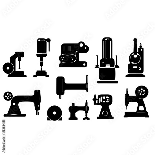 Machine silhouette vector design