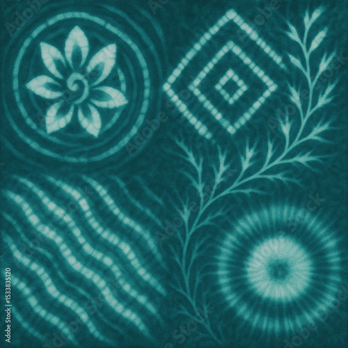 Seamless Print Shibori pattern and tie-dye allover textile Shibori allovers pattern design