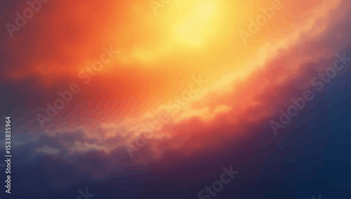 Stunning sunset sky with glowing clouds in vivid red, orange, and blue tones, ideal for backgrounds or atmospheric scenes.