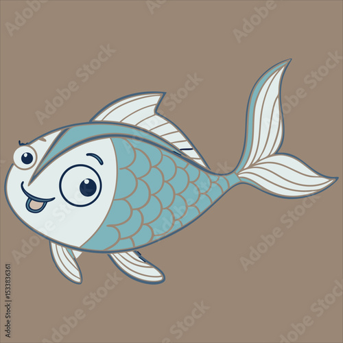 fish cartoon vector	
