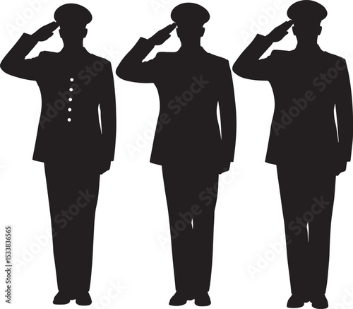 silhouette of a man salute