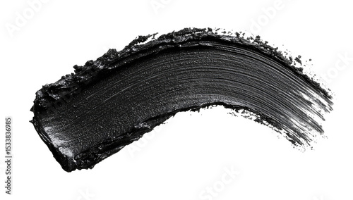 Smudged black cosmetic smear