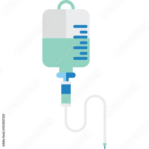 infusion bag vector flat illustration